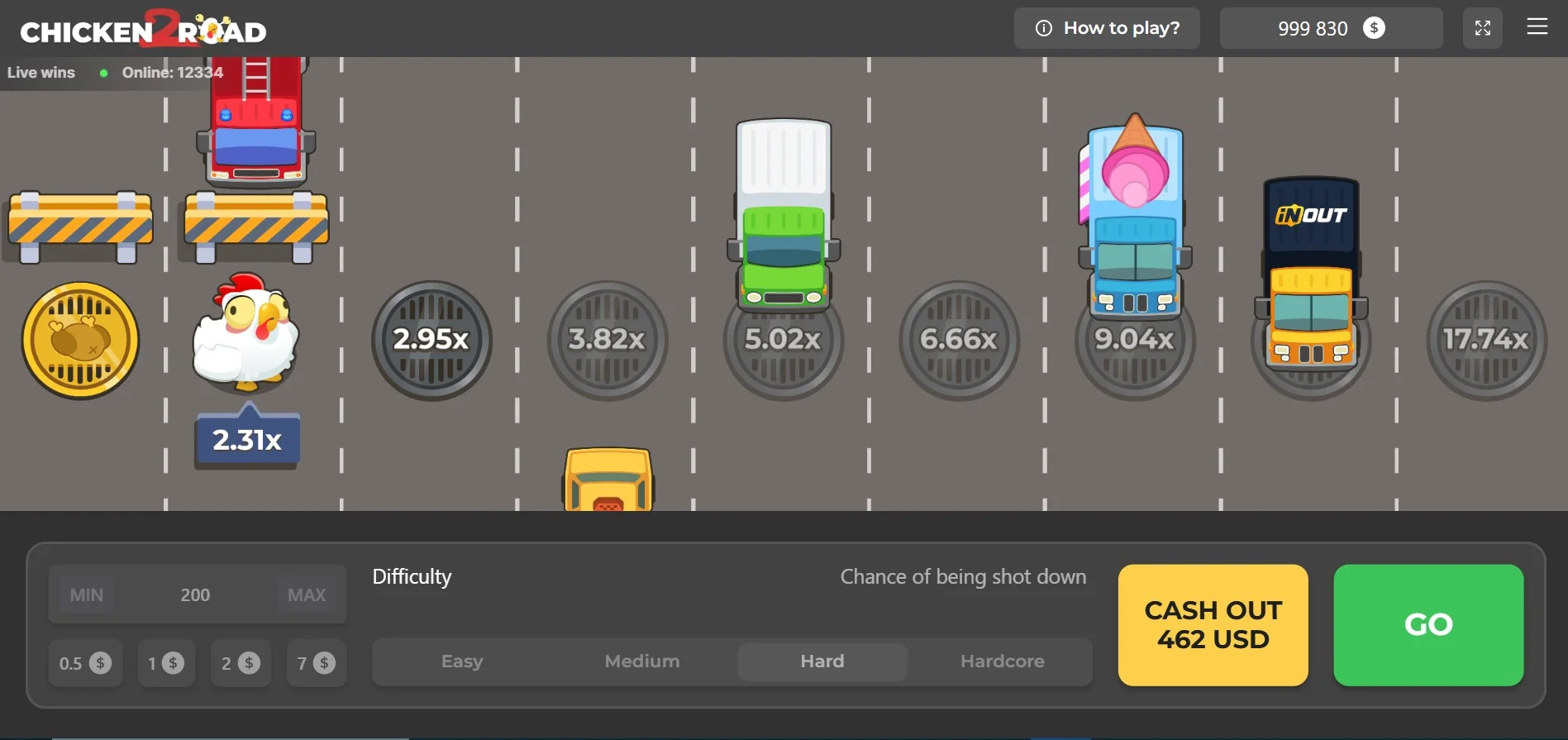 Crossing Road Bonus Game